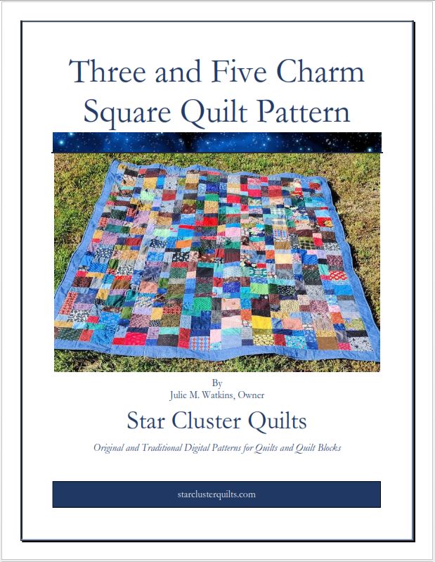 3 Assorted Cotton Fabric Charm Pack Quilt Squares 110 Scrappy