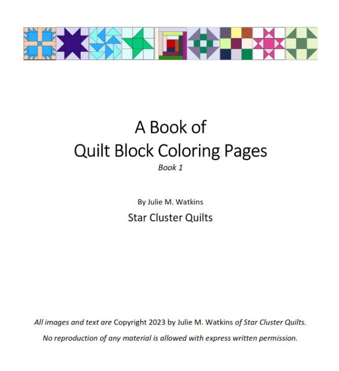 Quilt Block Coloring Pages Cover